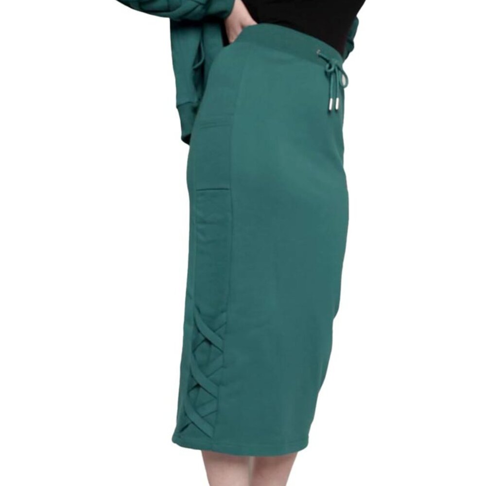 LATTICE MAXI PENCIL SKIRT